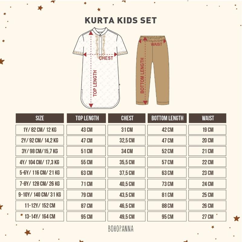 Bohopanna Kurta Set Setelan Baju Raya Lebaran Anak Bayi Ayah Pria Dewasa 2