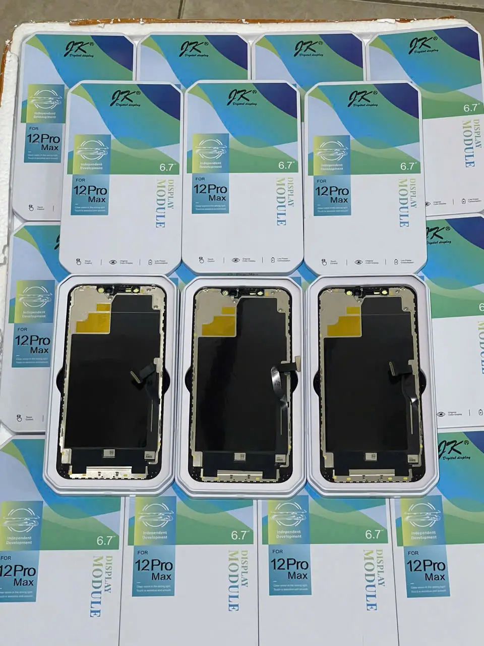 Màn hình JK - LCD chính hãng cho ĐT 10- 11 -12 Pro Max, BH cảm ứng 3 tháng, tặng kèm tô vít tháo máy
