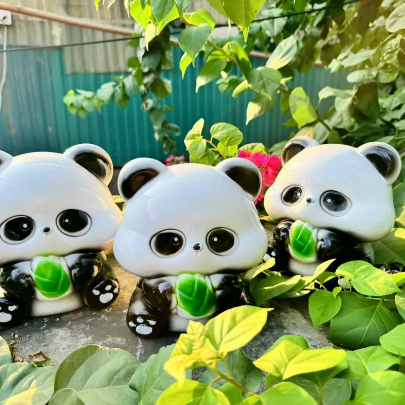 Gấu Trúc Cute, Heo Đất, Lợn Đất, Ống Tiết Kiệm, Đựng Tiền, Ống Heo Đồng 7