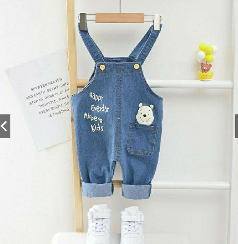 TẶNG ÁO Quần Yếm Jean Hai Dây Y6 - Vải Jean Bền Bỉ Co Giãn Nhẹ Cho Bé Từ 5 - 20kg - Set Yếm Bò Cho Bé