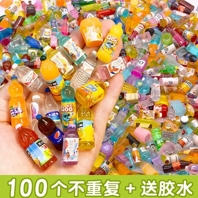Chai Rượu Nhựa Tổng Hợp, Chai Rượu Nhỏ Mini, Chai Đồ Uống Cola Hoạt Hình Nhỏ, Đồ Chơi Kẹo, Vật Liệu Và Phụ Kiện Tự Làm, Đồ Trang Trí Nhỏ, Năm 2024