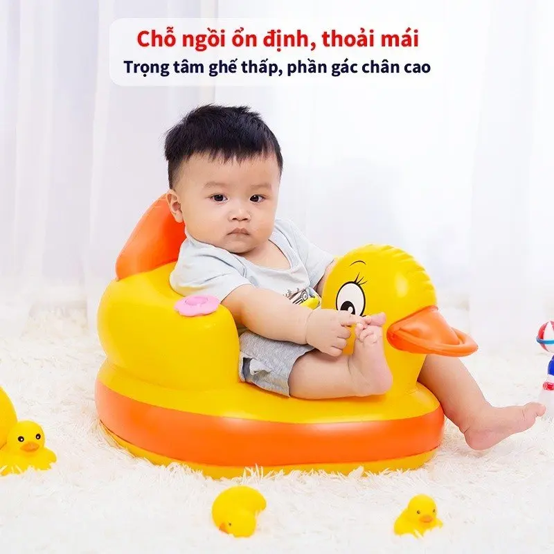 [HCM] Ghế hơi vịt ghế phao tập ngồi cho bé 1