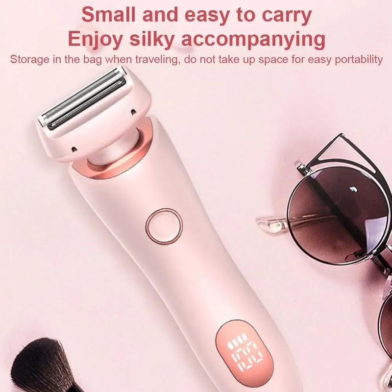 Product Introduction of Painless Hair Removal At Home, 2 In 1 Electric Shaver Razors For Women, Bikini Trimmer For Pubic Hair, Wet & Dry Electric Shaver Steel Waterproof Gentle Removable Stainless Stainless Steel Comfort Portable IPL Hair Removal with Cooling 33