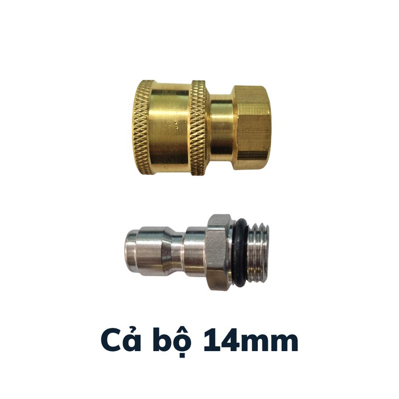 Khớp nối nhanh 1/4, đầu nối nhanh chống xoắn dây 14mm, khớp nối bình tạo bọt cho máy rửa xe