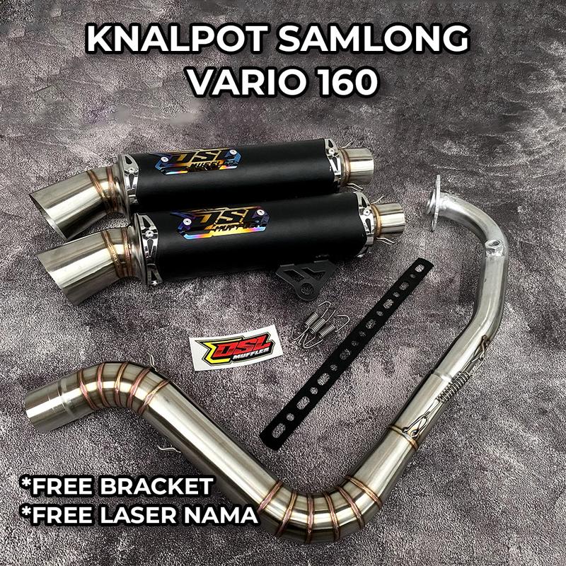 Knalpot DSL MUFFLER Samlong Vario 125 150 160 inlet 38 45 50 free bracket free laser nama 1