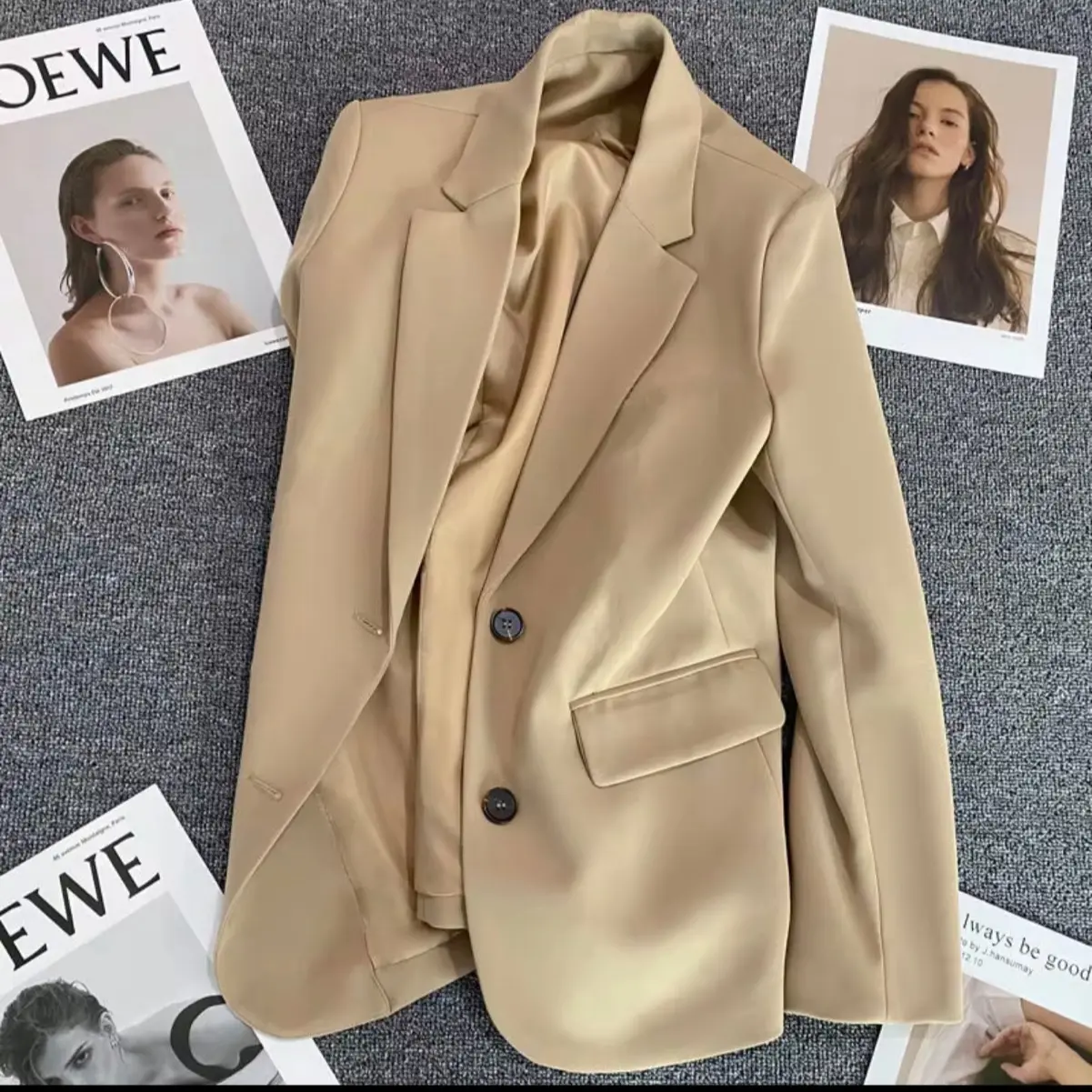 Áo Vest Blazer Nữ suông 2 lớp dày dặn túi thật  Women A1
