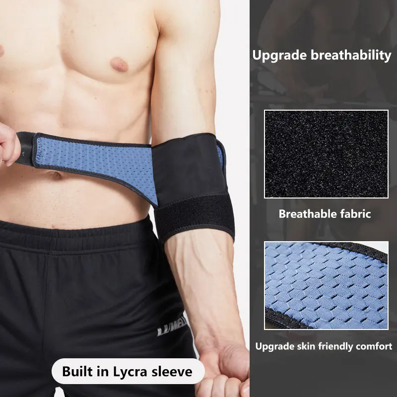1Pc Sports Elbow Support  Breathable Elbow Pads Basketball Volleyball Gym Adjustable Sports Safety Arm Sleeve Pads