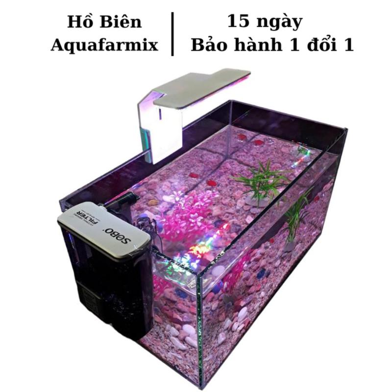  Bể Cá Mini để bàn Tự Setup hồ kính kích thước 30x17x17cm dày 5 li bể cá cảnh trong nhà đẹp bể cá thuỷ sinh full phụ kiện bể cá  mini để bàn 