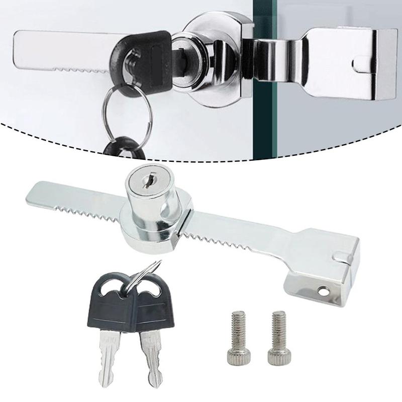 Zinc Alloy Glass Sliding Door Lock With Key Sliding Showcase - TikTok ...