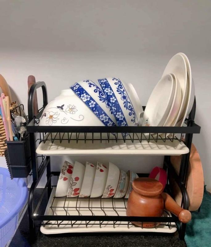 Giá úp bát 3 tầng có khay hứng nước Cao 65cm, rộng 45cm, sâu 25cm Kitchen 7
