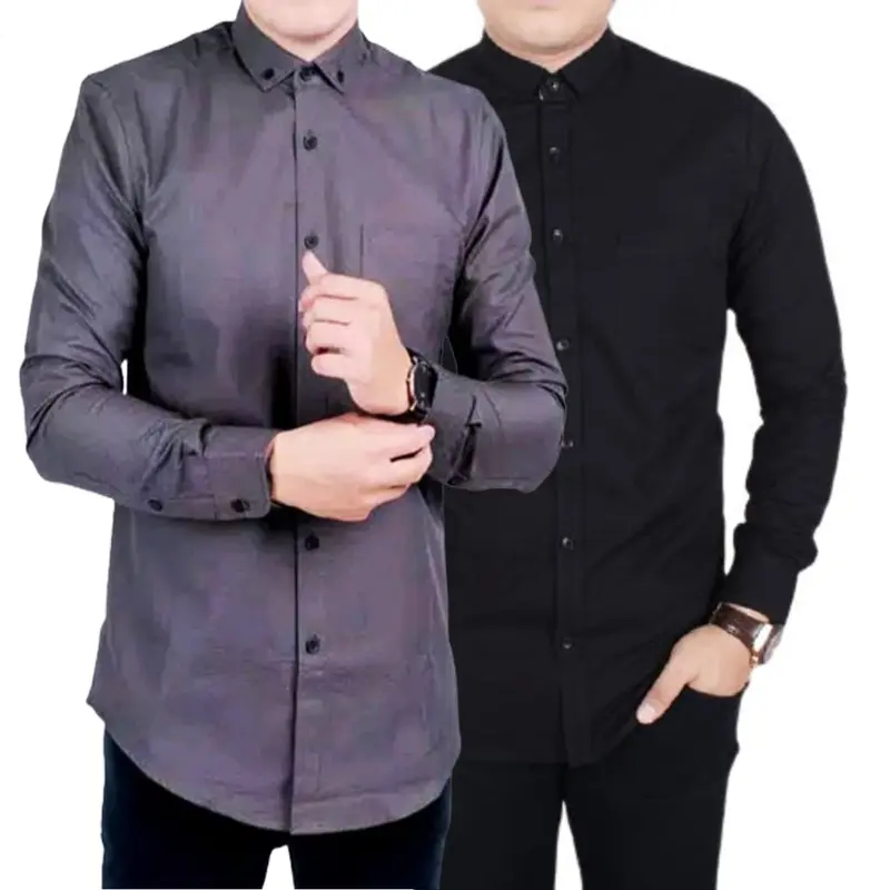 PAKET 2PCS CUMA 50RIBU KEMEJA POLOS PRIA LENGAN PANJANG 6