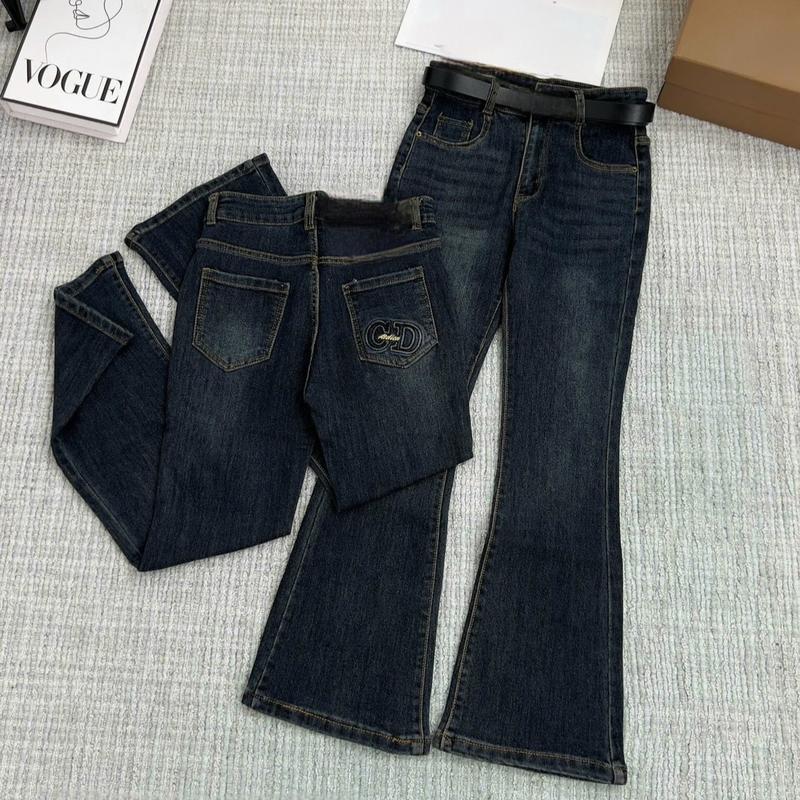 Quần jeans ống loe vải jeans 2 da dài 92-93cm dành cho nấm 1m 47-1m55