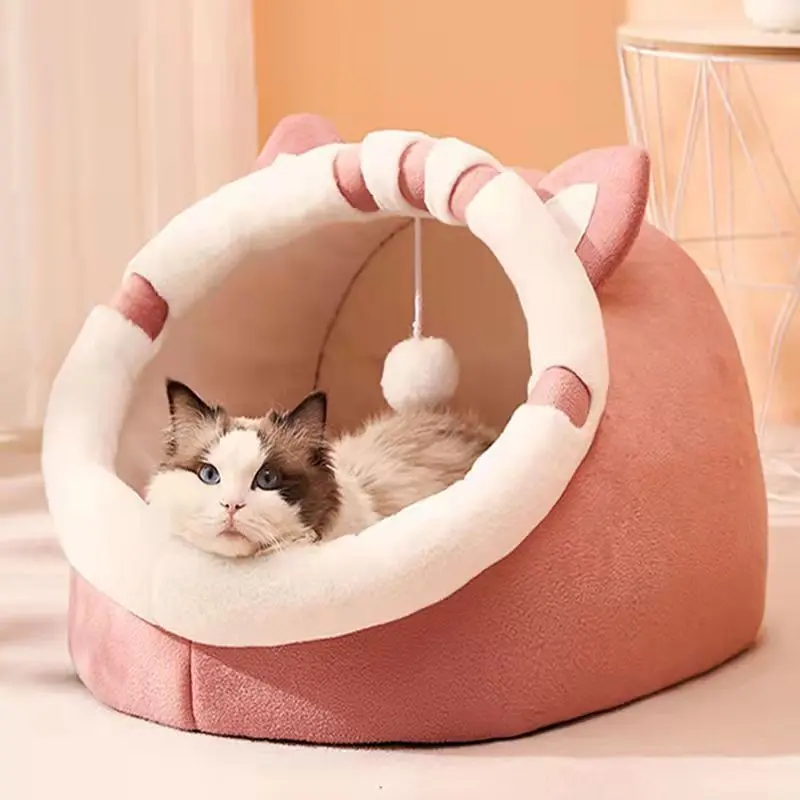 All-Season Semi-Closed Dog House Cat House Wear-Resistant Dirt-Resistant Cat House Dog House Winter Warm Dog House Pet House