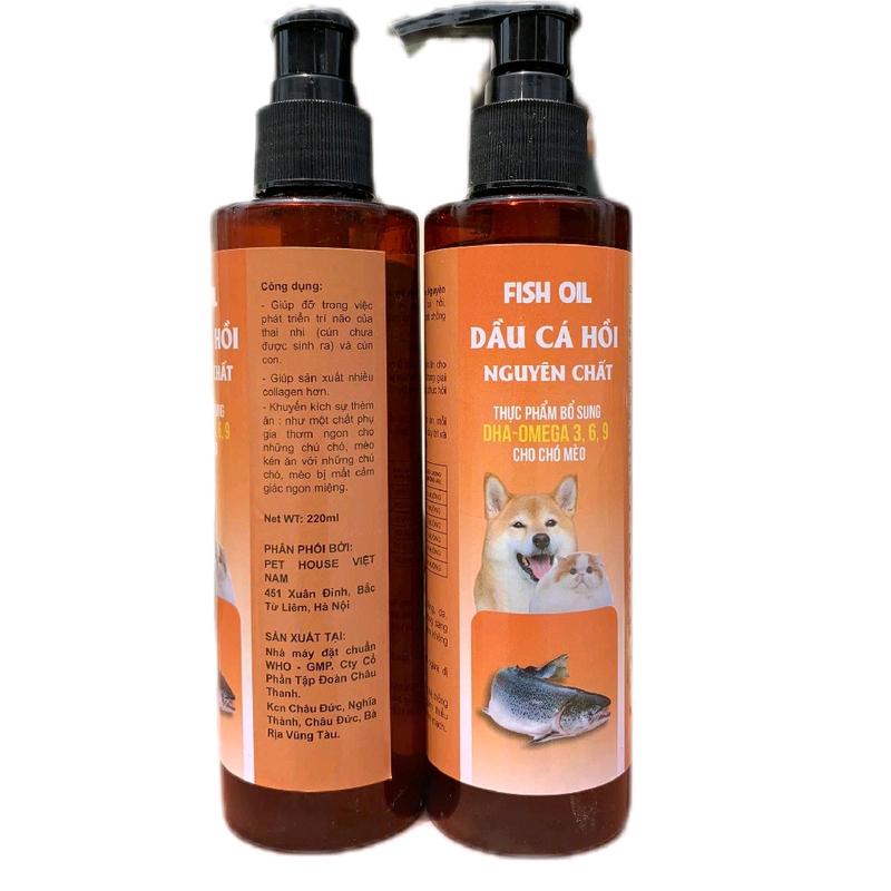    1 chai   Dầu cá hồi Omega 3 tăng đề kháng mượt lông cho chó mèo 