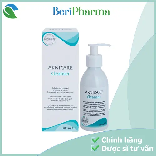 Aknicare Gel Rửa Mặt Cho Da Dầu Mụn Cleanser 200ml Skincare Nữ