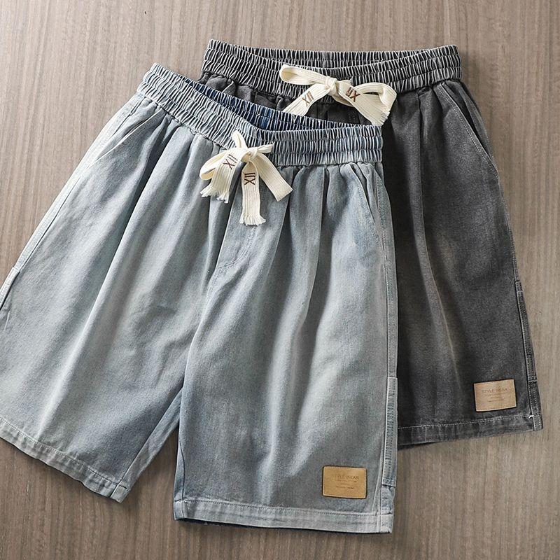 Quần Thường Ngày Cho Nam, Phong Cách Mỹ, Quần Short Denim Mỏng Mùa Hè, Hợp Xu hướng, Ins Dễ Phối Đồ, Dáng Rộng Vừa Vặn, Có Thể Mặc Ngoài Trời Menswear 2