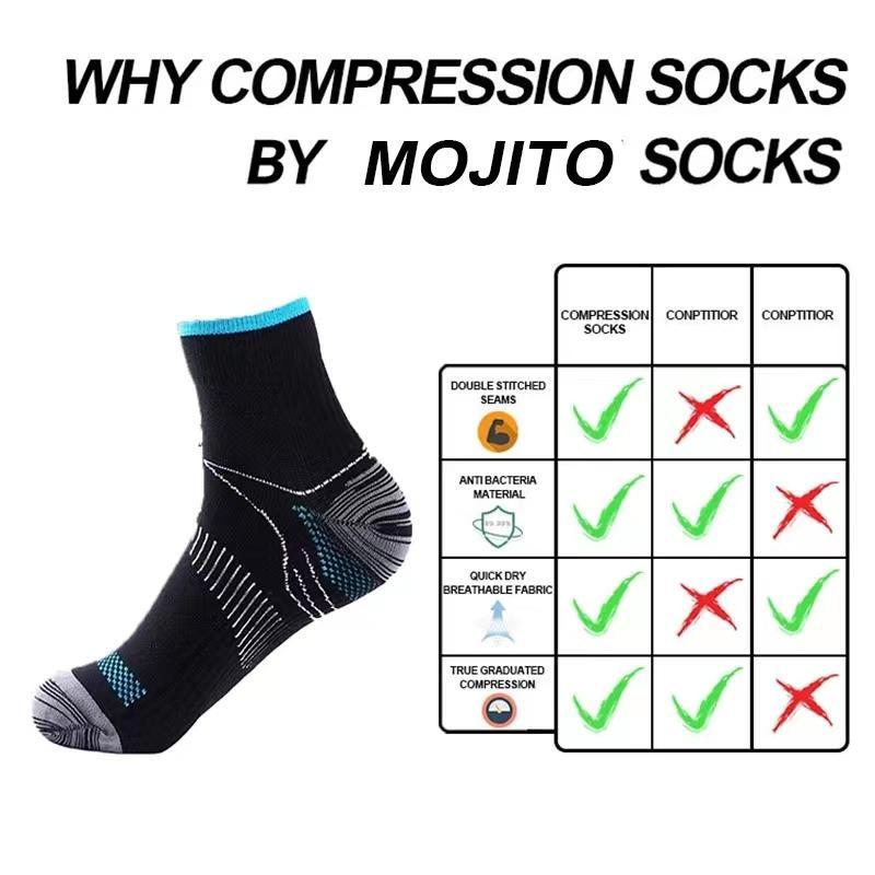 Unisex's Compression Socks, 1 Pair Casual Outdoor Sports Pressure Socks, Breathable Comfortable Sports Socks for Men & Women 2