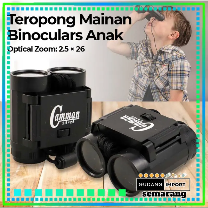 Camman Teropong Mainan Anak Binoculars Telescope 2.5x26