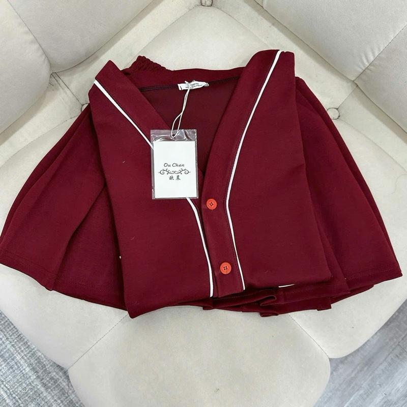 SET ĐỎ cổ V viền trắng mix chân váy ngắn xếp ly chất mì dày dặn  phong cách trẻ trung năng động cá tính cho nữ 6