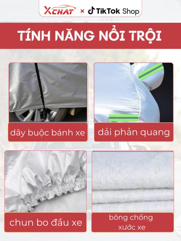 Bạt Phủ Ô Tô 3 Lớp XCHAT Bảo Vệ Xe Khỏi Mọi Tác Nhân, Chống Mưa, Chống Nắng Bảo Hành 1 Năm Cao Cấp 2