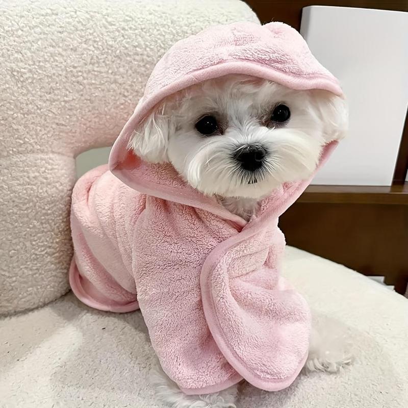 Cute Dog Bathrobe, Soft Absorbent Pet Bathrobe, Pet Bath Towel, Dog