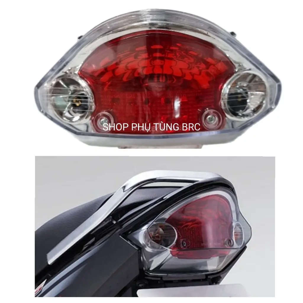 [ ĐÈN HẬU ] Bộ chóa, kiếng đèn hậu xe SIRIUS Nhật 110, SIRIUS 50 ( gồm: chóa, kiếng, đuôi đèn, dây điện, chui ghim, không kèm bóng đèn) Phụ Tùng