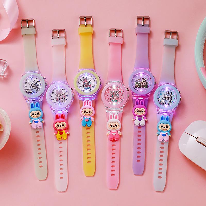 Product Introduction of NEW  Children‘s Watches Cartoon Doll LED Luminous Colorful Watch Analog Kids Watch Boys Girls Birthday Festival Toys Gifts 1