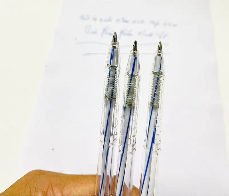 Bút Bi - Viết Bi Đầu Bấm Mực khô Aihao 027 / 207 / TL027 Ngòi 0.7mm (Mực Xanh, Đỏ, Đen) Chất Lượng Tốt 2
