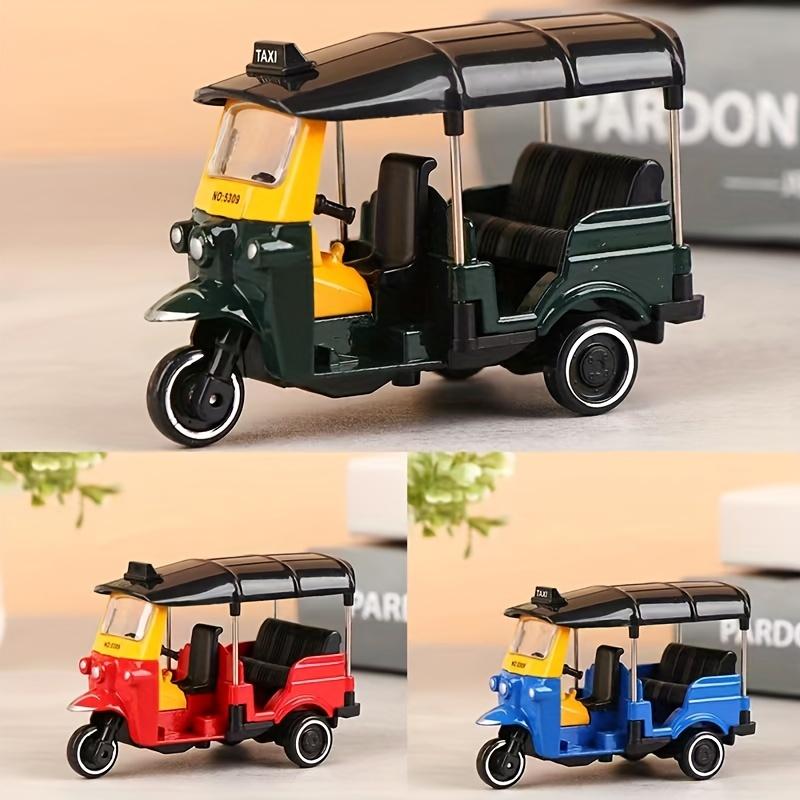 1pc, 1:43 Alloy Tricycle Retro Thai Tricycle Simulation Model, Table Ornament, Three Wheeled Motorcycle Model, Gift Tabletop Ornament, Home Decor, Kawaii Gift 1