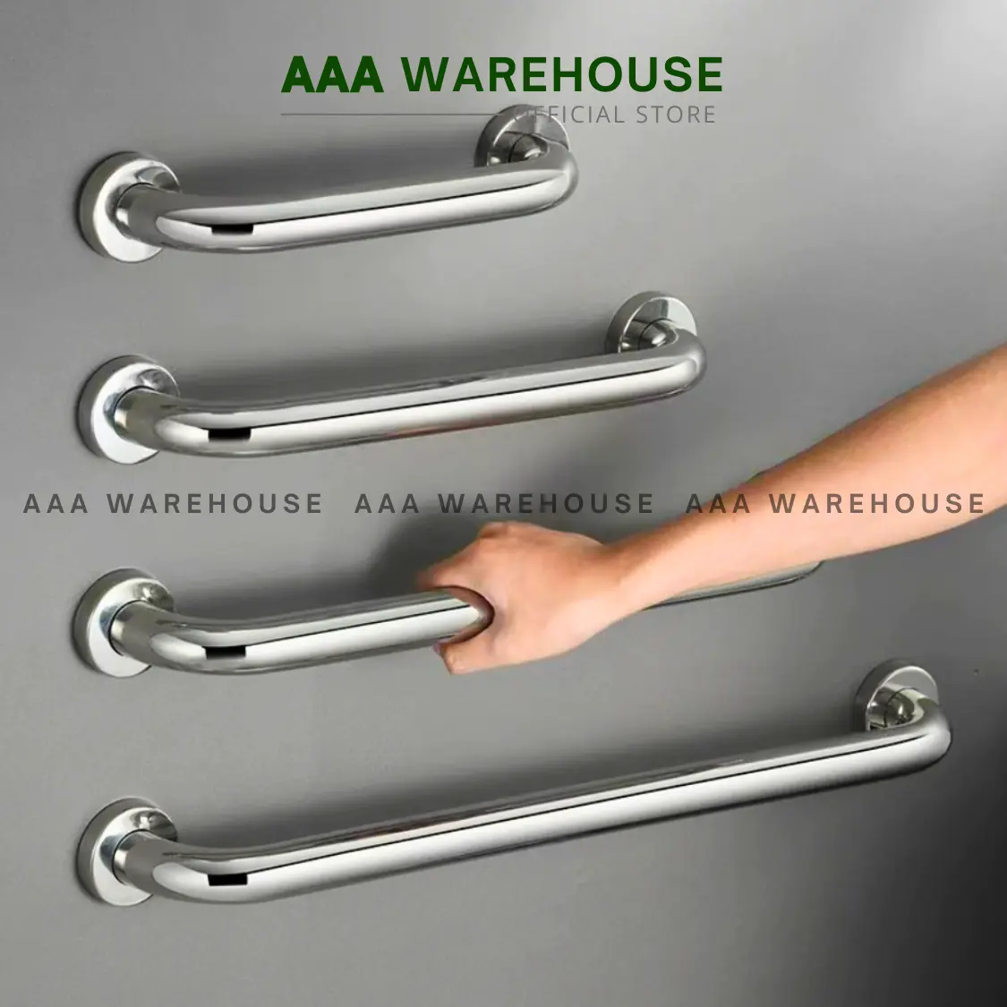 Tay Nắm INOX 2028, Tay Vịn Phòng Tắm Đa Năng Inox Mờ Không Gỉ Sét Đủ Kích Thước