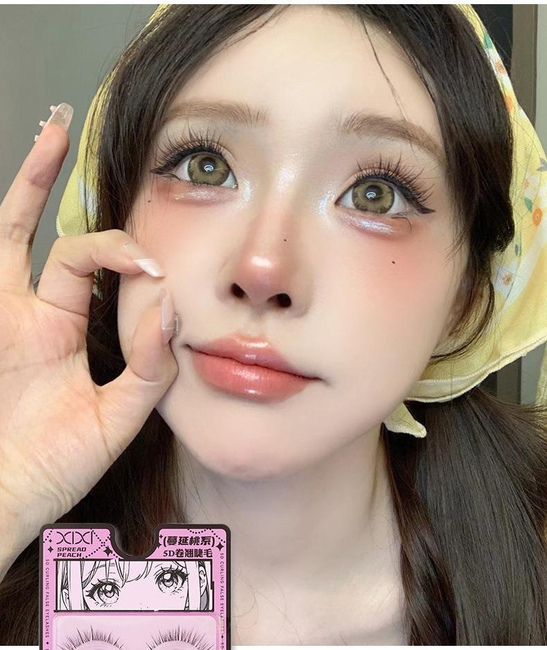 Product Introduction of XIXI-5D Curled False Eyelash Clusters Transparent One Piece Natural Pseudo Natural Pure Pure Desire Style Manga Eyelash 11