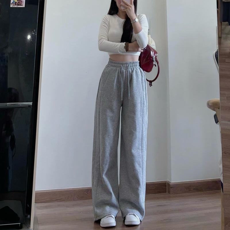 Quần  Nỉ Ống Suông Loại Đẹp Phom mới hách dáng Nữ Pants Nhung Women Ong 7