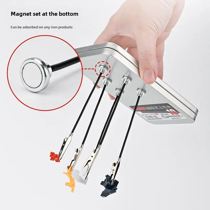 Kẹp cá sấu kim loại, đầy màu sắc, có đế, Có Thể Uốn Cong, mô hình nâng cấp 2