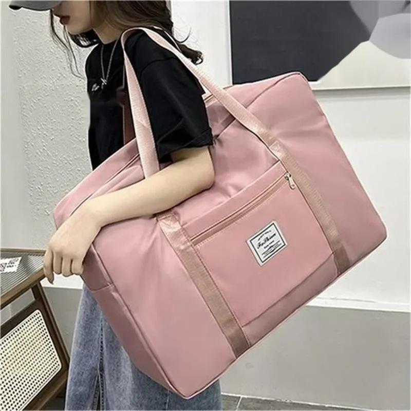 Túi Du Lịch, Bền, Dung Tích Lớn, Gấp Gọn, Không Thấm Nước, Túi Tote Hành Lý Túi Đựng Đồ Cầm Tay, Dễ Phối Đồ, Thích Hợp Cho Phụ Nữ Và Nam Giới 6