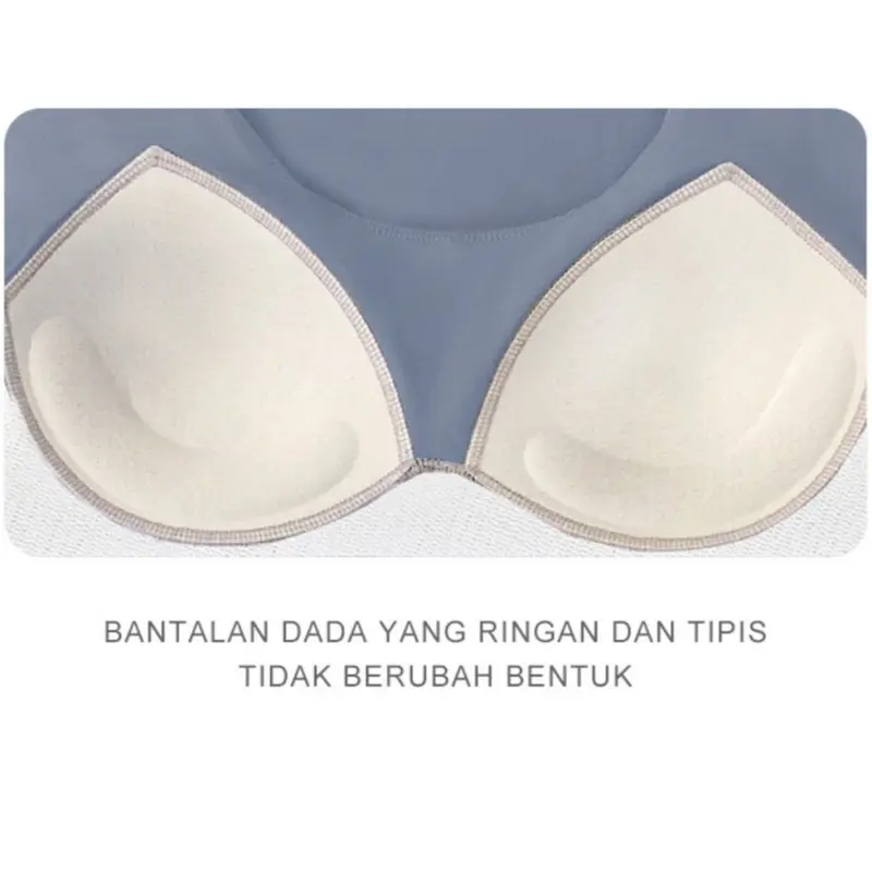 Hens Baju Olahraga Wanita Crop Top Lengan Pendek Atasan Olahraga (LL) 4