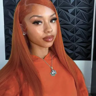 Selected Orange Wig on A Child TikTok Shop