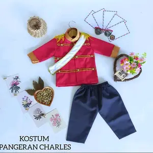 Kostum Pangeran Charles Junior Pakaian Ulang Tahun Baju Anak Kerajaan Photo shoot baby Newborn Property Photography Kids Clothes Busana Karnaval Cowok Pawai Setelan Pria Prince fashion cowo
