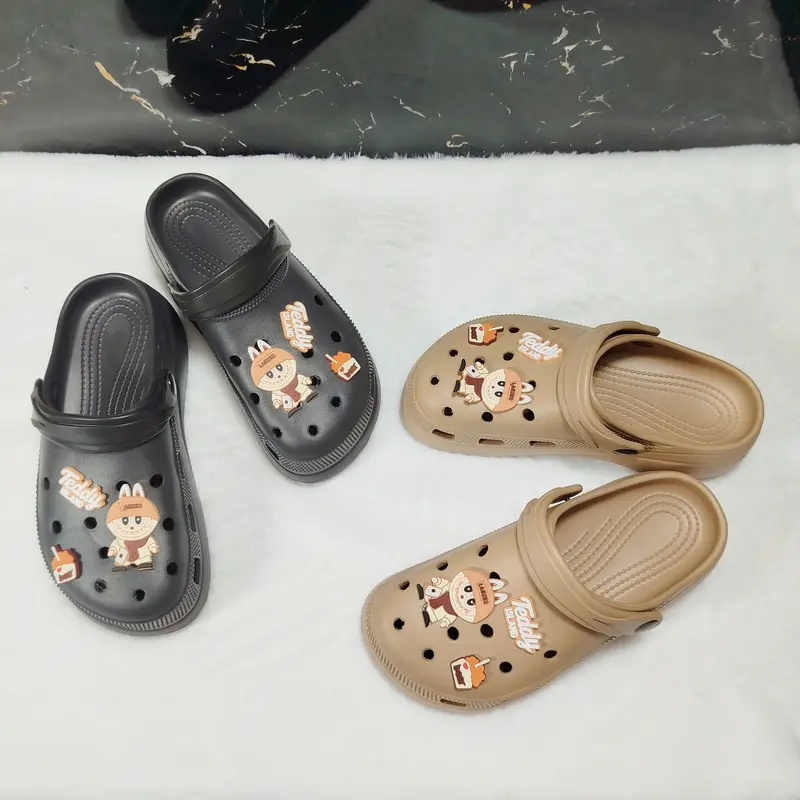 Dép Cross Sục Nam Nữ Đế 4Cm Ngẫu Nhiên 6 Charm Cài Gắn Dép Cho Size Nữ - TH 4078, Sục Classic Nam Nữ Siêu Nhẹ, Siêu Bền 3