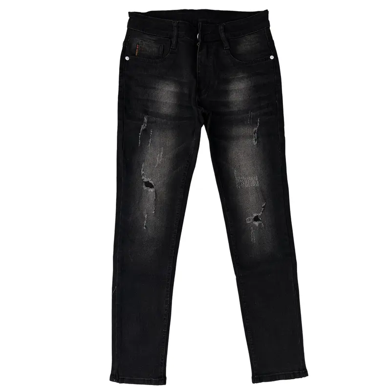 M-24: QUẦN JEANS NAM CAO CẤP ĐEN  RÁCH THỜI TRANG FORM SLIM Menswear Pants TOP Có Túi 0