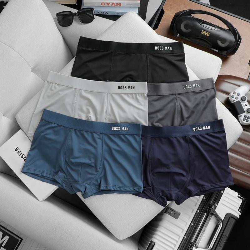 Quần Sịp Nam 5 màu (thun lạnh) Menswear Quần Boxer Sịp Quần Lót quần xì nam co dãn thấm hút mồ hôi tốt T31 (che tên sản phẩm khi giao hàng)