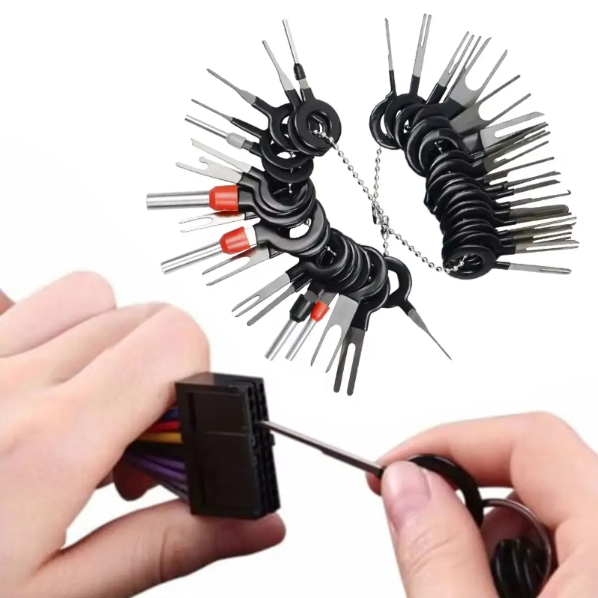 Car Terminal Removal Kit Box 26/36/41pcs Wire Plug Connector Extractor Puller Release Pin Extractor Set Terminal Plug Repair Too