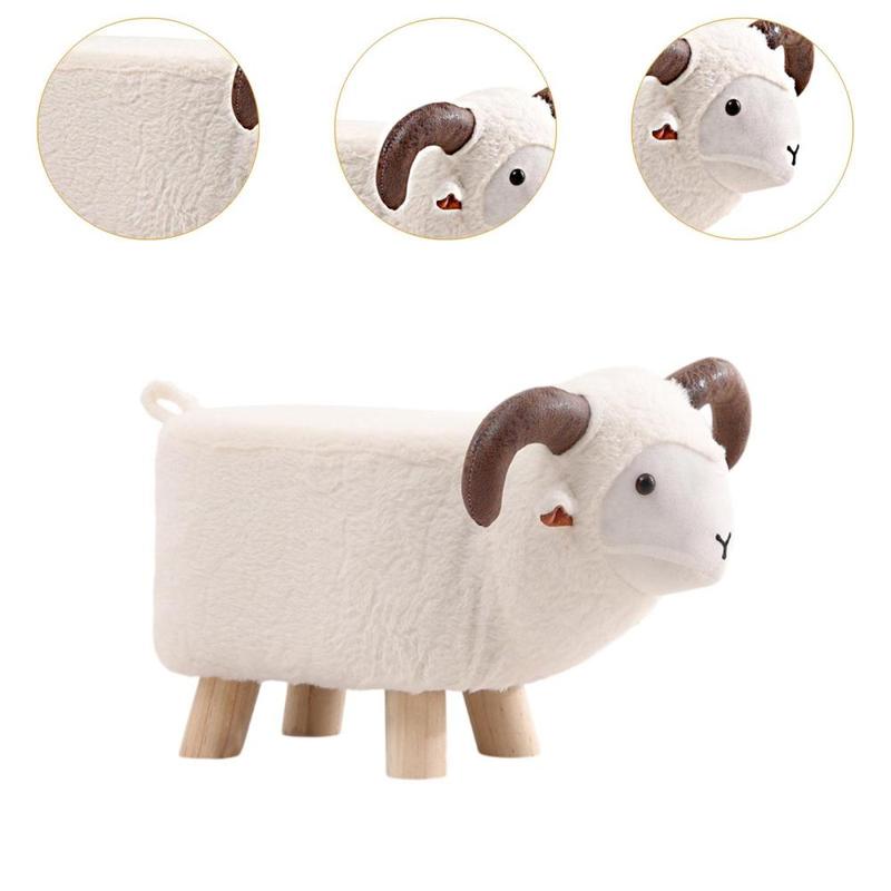 Product Introduction of Cute Animal Footstool Comfortable Kids Stool for Bedroom Indoor Guest Rooms 1