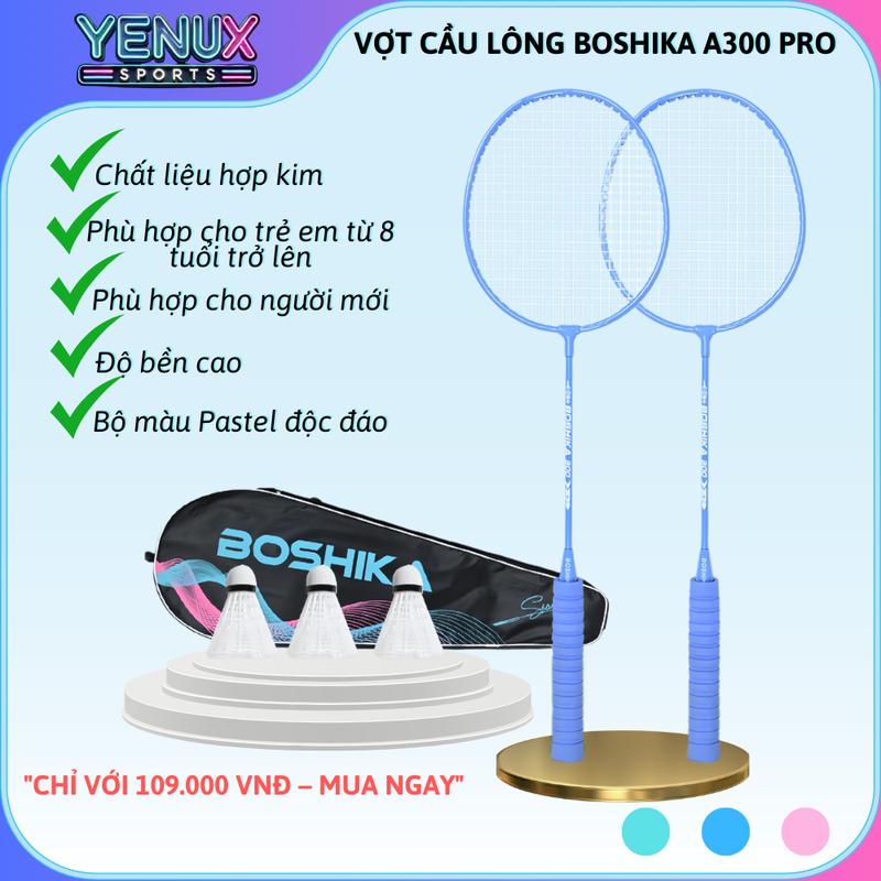 Vợt Cầu Lông Cho Trẻ Em 8 Tuổi Trở Lên Và Người Lớn Pro A300, Chất Liệu Hợp Kim Cứng Cáp, Căn Sẵn Phù Hợp Cho Nam và Nữ
