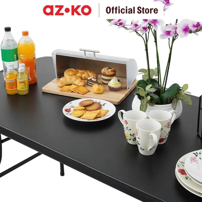 AZKO New Storm 182X76 cm Meja Taman Lipat - Hitam Foldable Garden Desk Picnic Table Meja Halaman Serbaguna Furniture Indoor Outdoor 5
