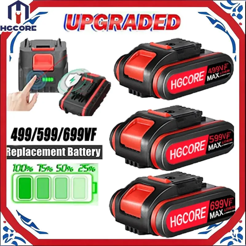 HGCORE Baterai Bor Tanpa Kabel Cordless Rechargeable - Baterai Lithium Li-Ion untuk Electric Drill dan Alat Perkakas Lithium Tools