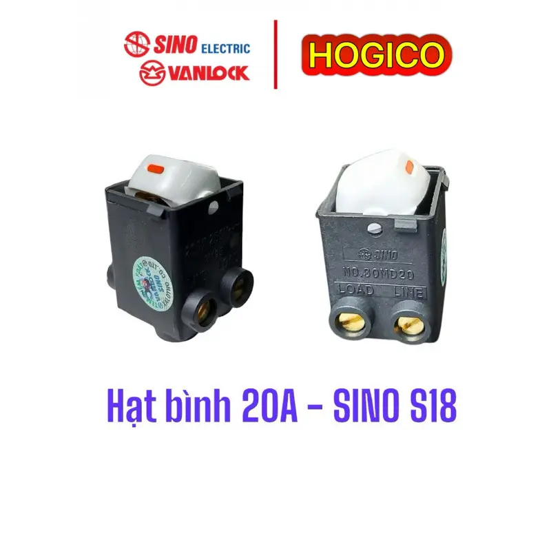 Hạt Công Tắc 20A SINO S18 (Hình Tròn), Dùng Cho Bình Nước Nóng 0