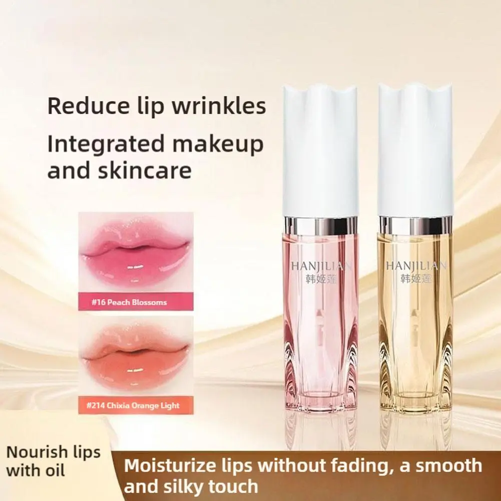 1pc Temperature Color Changing Lip Oil Anti Cracking Fade Lip Lines Moisturizing Lipstick Lip Care 4ml