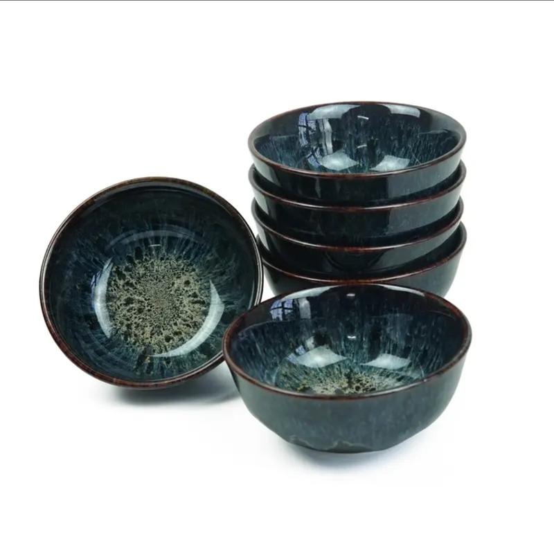 Product Introduction of Bát Cơm, Chén Cơm Cẩm Lai Xanh, Cẩm Lai Đỏ - Men Hỏa Biến - Gốm Bát Tràng Cao Cấp 8