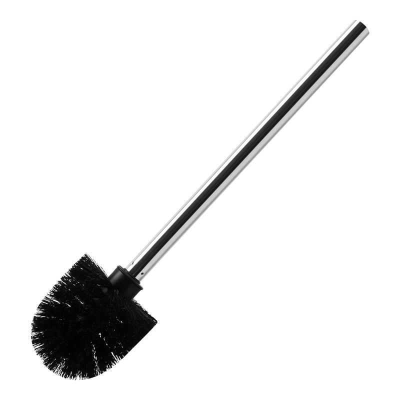 Replacement Stainless Steel WC Bathroom Cleaning Toilet Brush Black Head 0