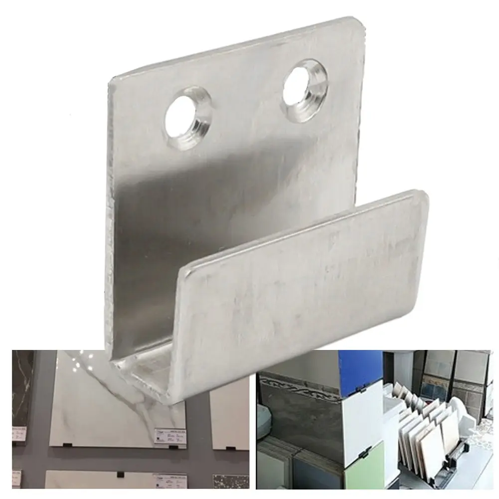 1pc U Shape Corner Bracket Ceramic Tile Display Holder Stainless Steel Pendant Fixing Hooks Wall Mount Buckle Hanging Hook